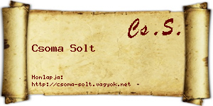 Csoma Solt névjegykártya